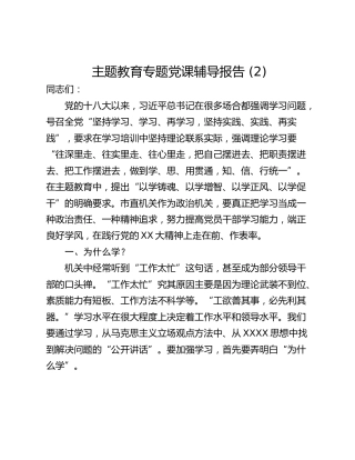 主题教育专题党课辅导报告 (2)