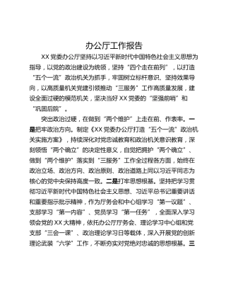 办公厅工作报告