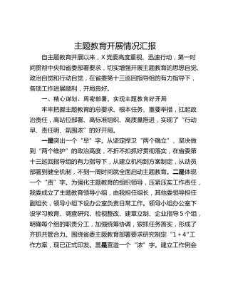 主题教育开展情况汇报_1