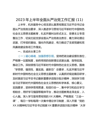 2023年上半年全面从严治党工作汇报 (11)