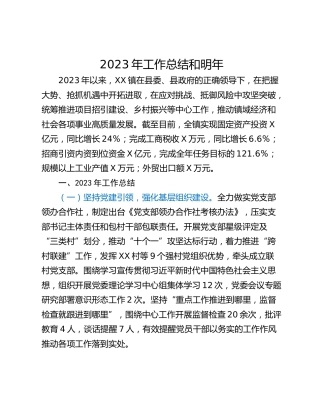 2023年工作总结和明年