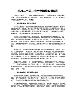 学习二十届三中全会精神心得感悟149887