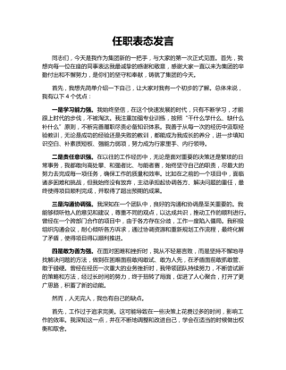 任职表态发言153795