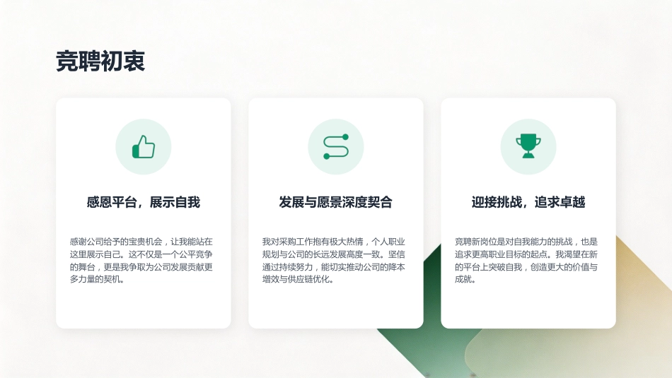 采购岗位竞聘报告PPT自我介绍内部竞聘模板_第2页