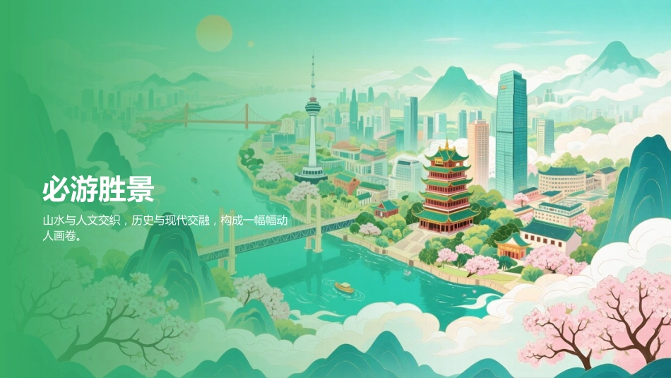魅力江城大美武汉PPT武汉旅游宣传模板_第6页