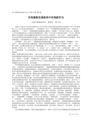 2020.12.28云南中烟党组书记董事长陈卫东：在构建新发展格局中实现新作为