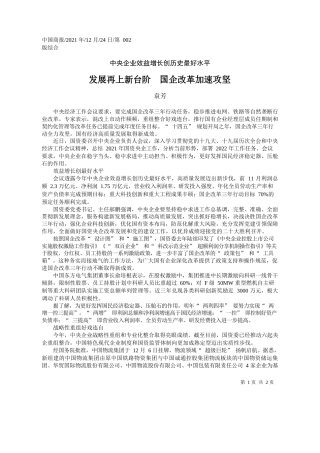 袁芳：发展再上新台阶国企改革加速攻坚