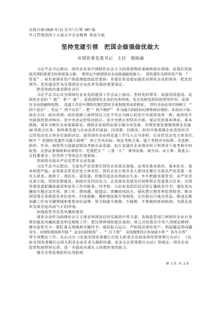 2020.12.17市国资委党委书记主任梁振威：坚持党建引领把国企做强做优做大