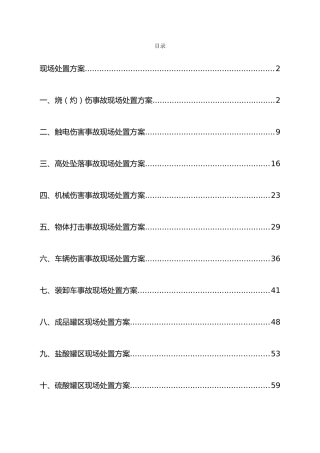 化工企业事故现场处置方案