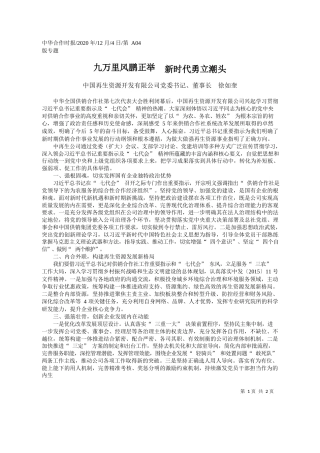 2020.12.04中国再生资源开发有限公司党委书记、董事长徐如奎：九万里风鹏正举新时代勇立潮头