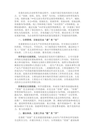 国企党建经验交流：“5521”分类管理模式 筑牢企业坚强战斗堡垒.d