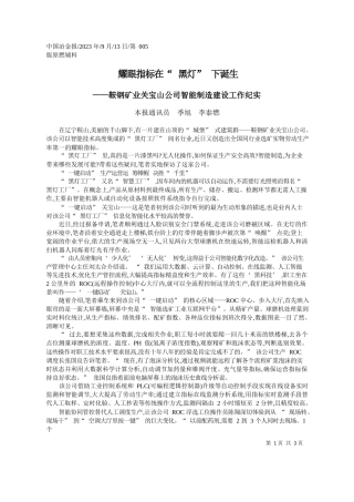本报通讯员季旭李泰燃：耀眼指标在黑灯下诞生