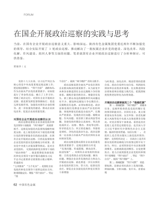 贾瑞华：在国企开展政治巡察的实践与思考