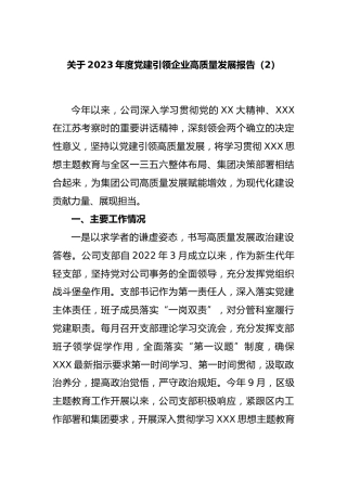 2023年度党建引领企业高质量发展报告（2）