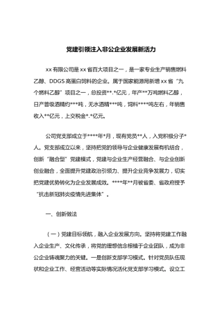 党建引领注入非公企业发展新活力