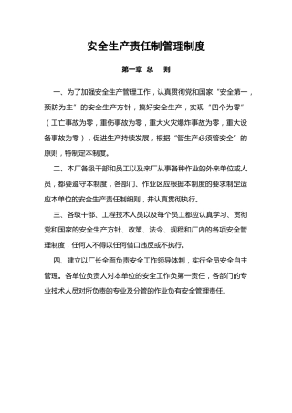 【通用版责任书】企业安全生产责任制管理制度3