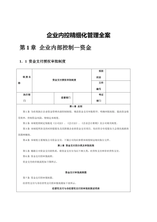 企业内控精细化管理全案