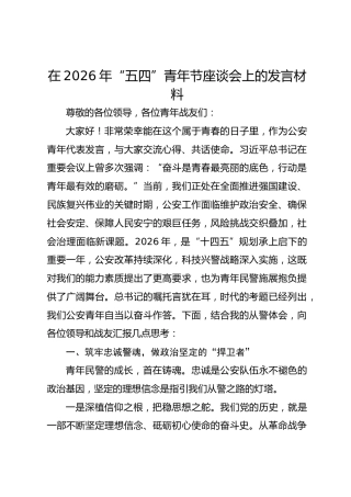 在2026年“五四”青年节座谈会上的发言材料_1
