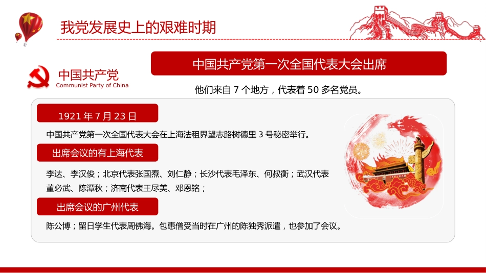 七一党课PPT：党的光辉历程PPT中国共产党成立104周年党史学习教育党课课件（2）_第9页