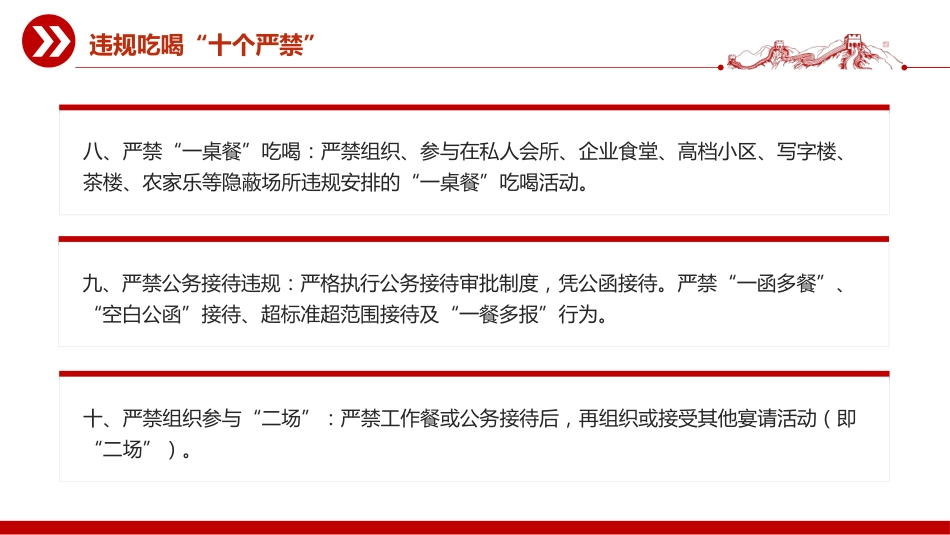 违规吃喝“十个严禁”PPT作风建设党课课件_第6页