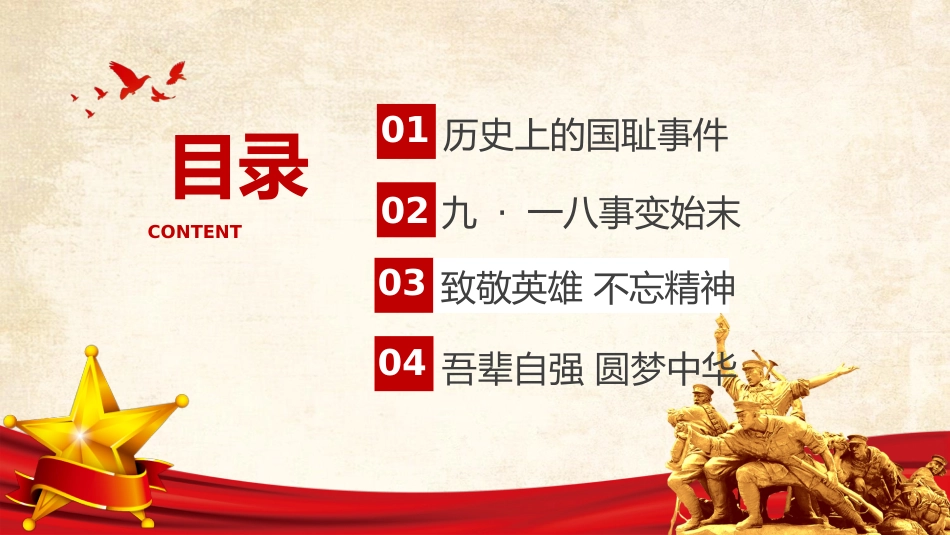 2025铭记历史勿忘国耻九一八事变PPT红色党政风吾辈自强圆梦中华勿忘九一八课件_第2页