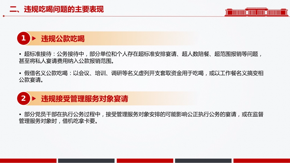 关于违规吃喝问题的整改措施PPT全面从严治党党课模板_第5页