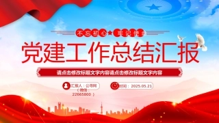 2025年党建工作总结汇报PPT模板