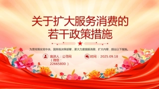 2025《关于扩大服务消费的若干政策措施》PPT课件