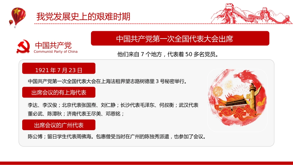 七一党课PPT课件：党的光辉历程PPT建党104周年党史学习教育党课课件_第9页