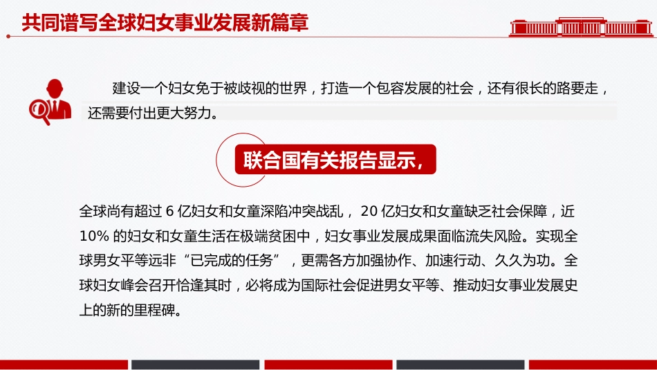 2025共同谱写全球妇女事业发展新篇章PPT全球妇女峰会课件_第4页