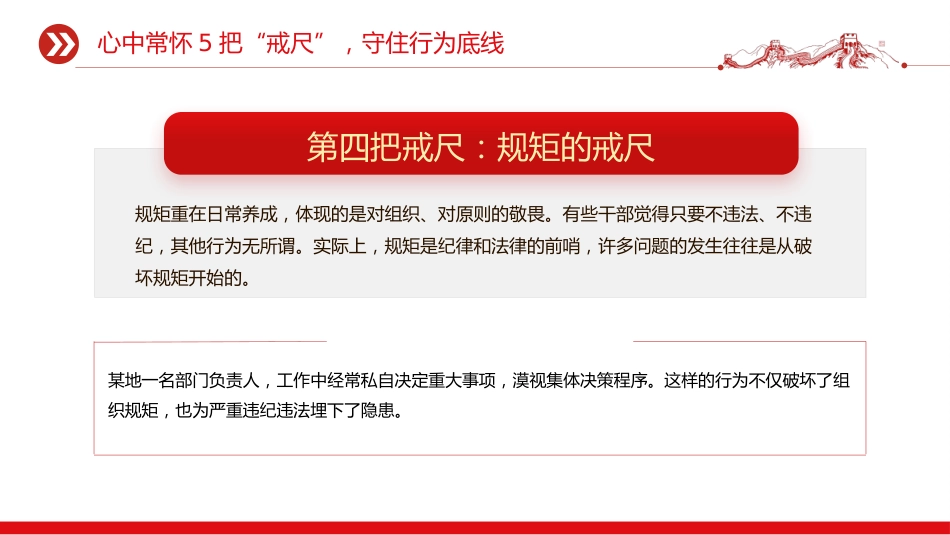 思想教育课件讲稿+PPT课件：党员干部牢记5把戒尺增强4大定力_第7页