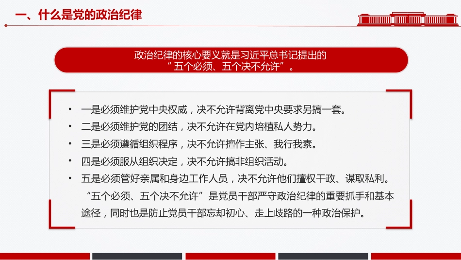微党课讲稿+PPT课件：党员干部必须严守党的政治纪律_第7页