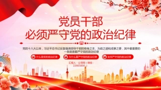 微党课讲稿+PPT课件：党员干部必须严守党的政治纪律