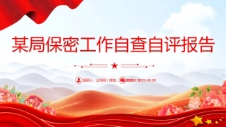 讲稿+PPT课件：某局保密工作自查自评报告