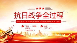 纪念抗战胜利80周年专题课件讲稿+PPT课件：抗日战争全过程