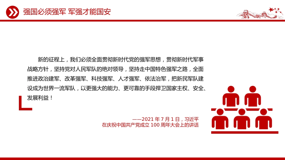 八一建军节建军98周年讲稿+PPT课件：强国必须强军 军强才能国安_第3页
