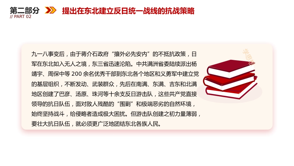 党课讲稿+PPT课件：中国共产党领导下的东北抗日斗争_第10页