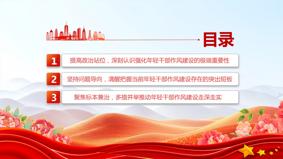 党课讲稿+PPT课件：强化年轻干部作风建设 培养过硬合格接班人_第3页