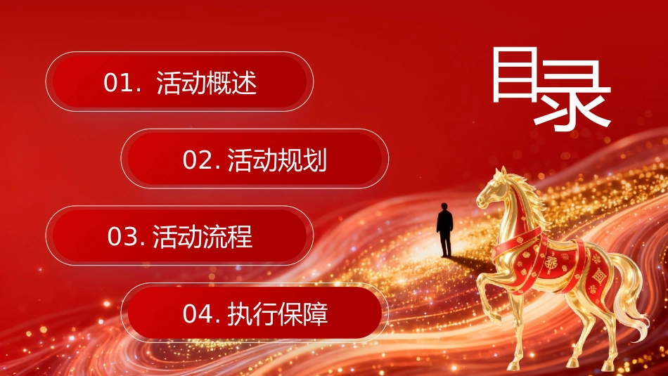 2026马年新年年会尾牙夜活动策划PPT创意商务风年会年终课件_第6页