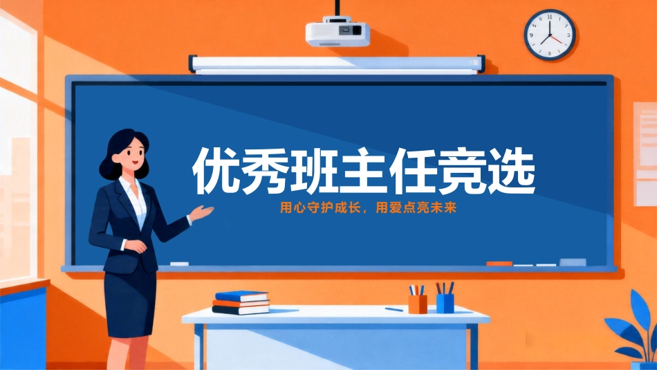 高中优秀班主任竞选PPT优秀教师竞选说课课件_第1页