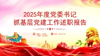 讲稿+PPT课件：2025年度党委书记抓基层党建工作述职报告（2）