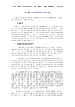 讲稿+PPT课件：关于推动行业协会商会深化改革的意见