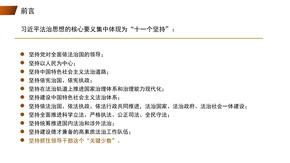 党课讲稿+PPT系列第110期：坚持抓住领导干部这个“关键少数”——深入学习领会习近平法治思想_第3页