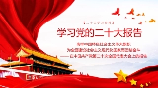 党课讲稿+PPT系列第130期：学习二十大报告（二十大学习材料）