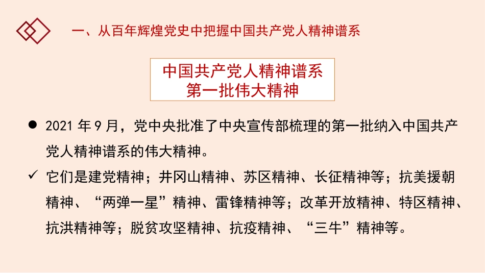 党课讲稿+PPT系列第205期：弘扬以伟大建党精神为源头的中国共产党人精神谱系（二十大学习材料、七一党课）_第7页