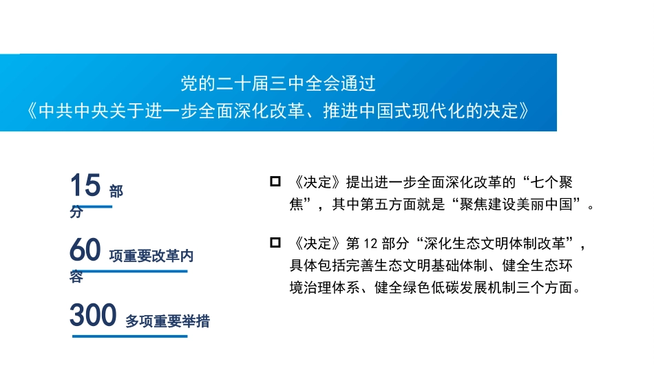 党课讲稿+PPT系列第298期：聚焦建设美丽中国 加快推进人与自然和谐共生的现代化——学习贯彻党的二十届三中全会精神_第4页