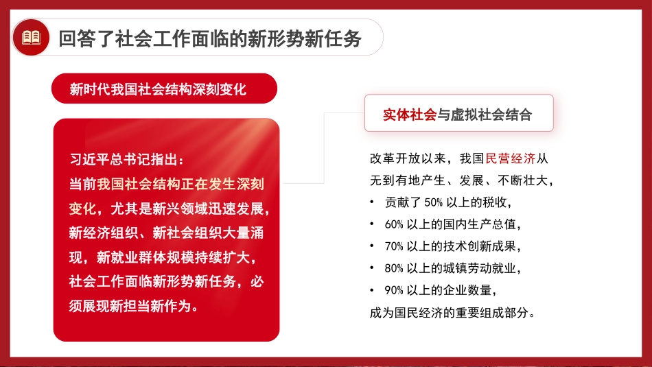 党课讲稿+PPT系列第333期：坚定不移走中国特色社会主义社会治理之路——深入学习贯彻习近平总书记关于社会工作的重要论述（社会工作部）_第8页