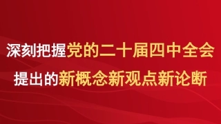 党课讲稿+PPT系列第390期：深刻把握党的二十届四中全会提出的新概念新观点新论断