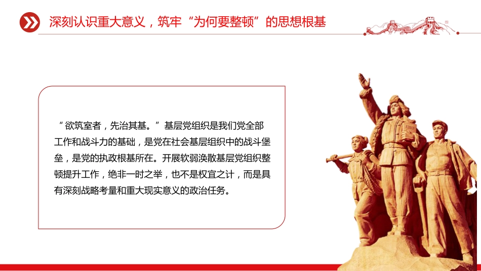 党课ppt+讲稿：聚焦软弱涣散基层党组织整顿提升，锻造坚强战斗堡垒，引领乡村全面振兴（6100字，30张）_第5页