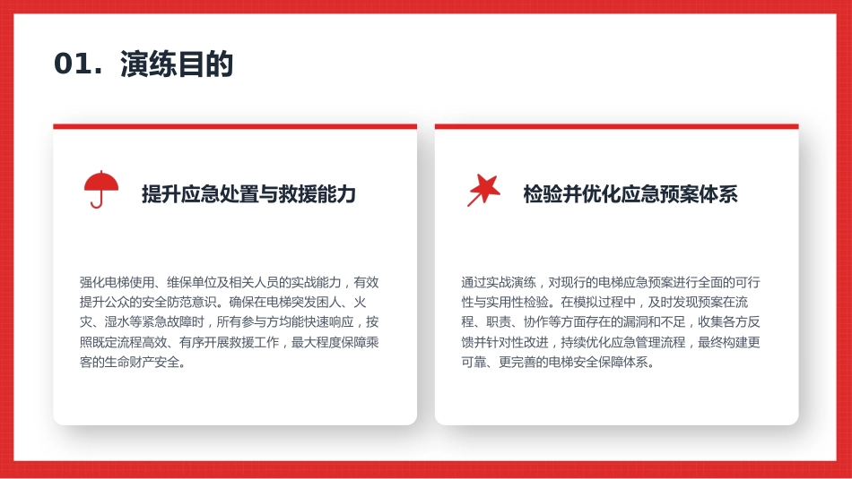 电梯应急演练方案PPT：电梯安全防护知识培训动态模板_第3页